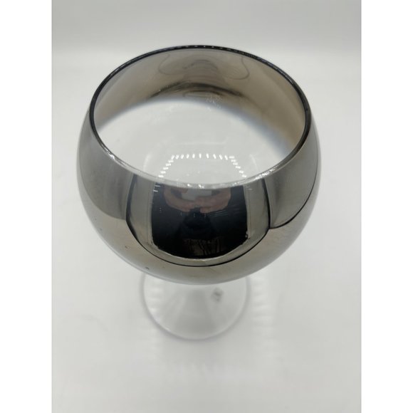 Vintage MCM Silver Fade 4 Ball Stem Rocks Glass Mid Century Modern 7 1/2" - Picture 9 of 10